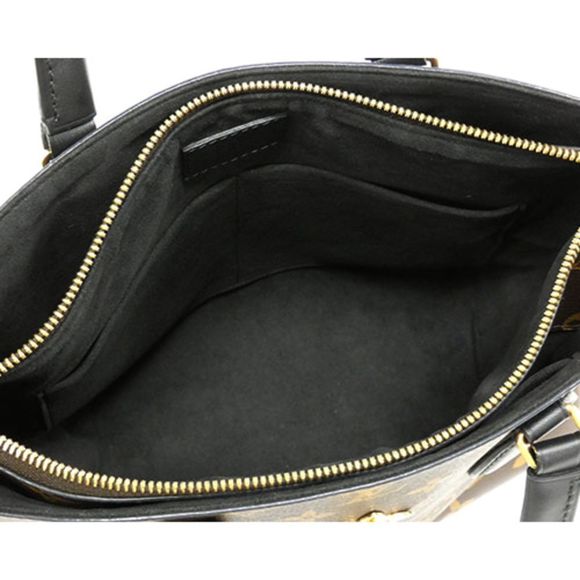 Louis Vuitton Monogram Flower Zipped Tote PM Tote Bag Brown - Picture 7 of 8